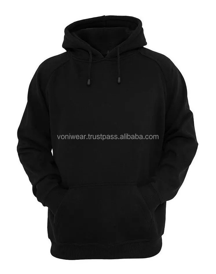 Plain Black hoodies Heavyweight Pullover Fleece Cotton Hoodie Custom Design Colors And Sizes High Quality Hoodie For Mens