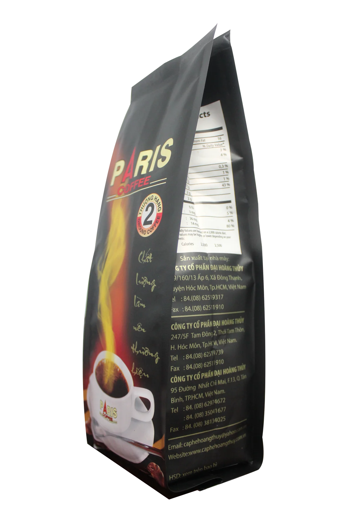 First rate Quality Powder Coffee 02 PARIS ground coffee Medium Roast with HACCP ISO certificated Viet Nam Origin 500gr/bag