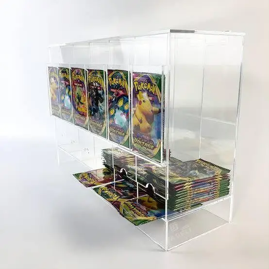 Custom Tcg Accessories Products Wholesale One Piece Acrylic Booster Box Case For Cards Magnet Japanese Hot Sale