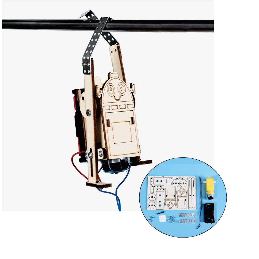 DIY Robot Rope Climbing Kids Science Discovery Toys STEM Education Physics Experiment Kit for School Project Art Craft Toy