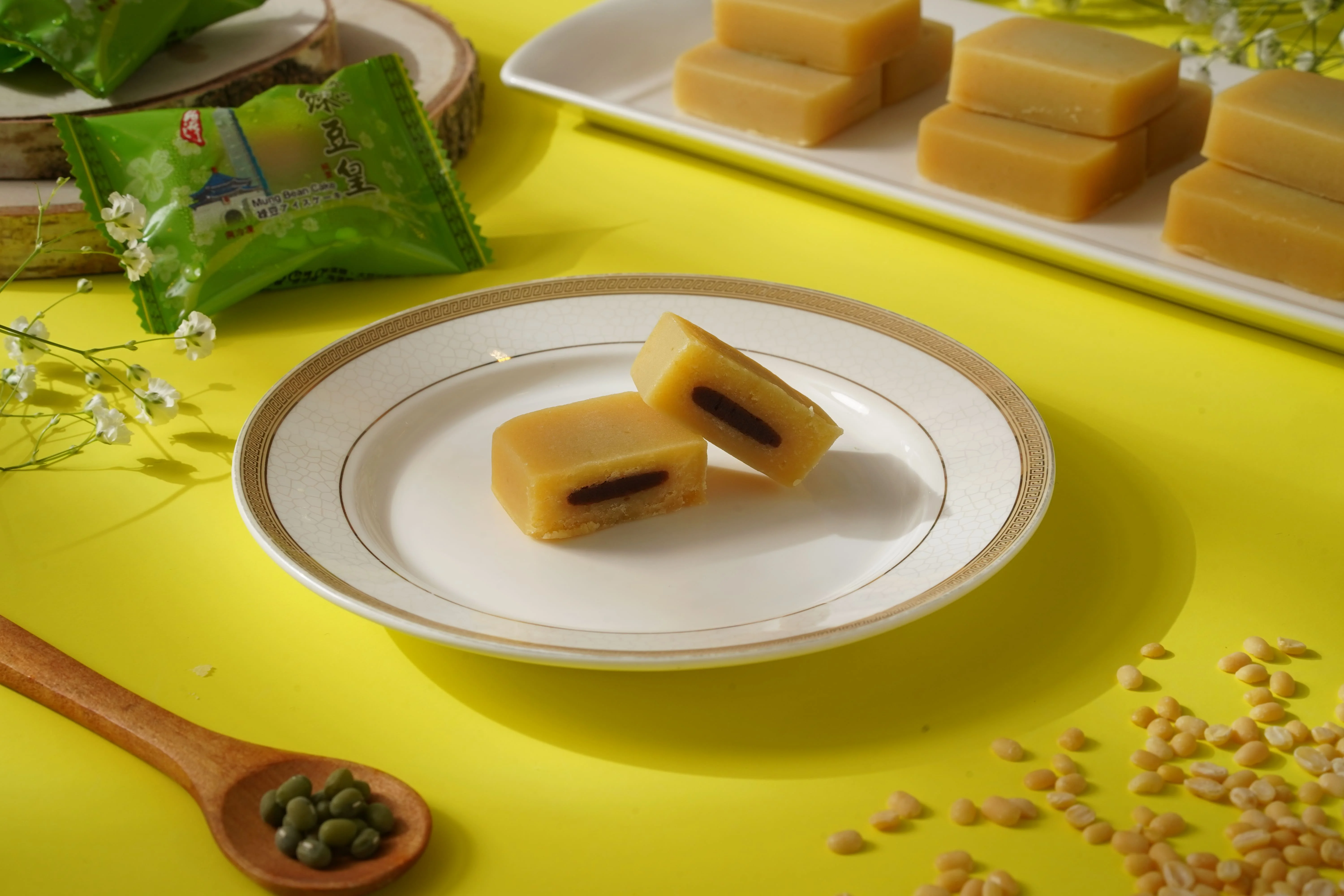 Delicious Pastry Products Iced Mung Bean Shortcake Mung Bean Snack Packaging Pastries Food