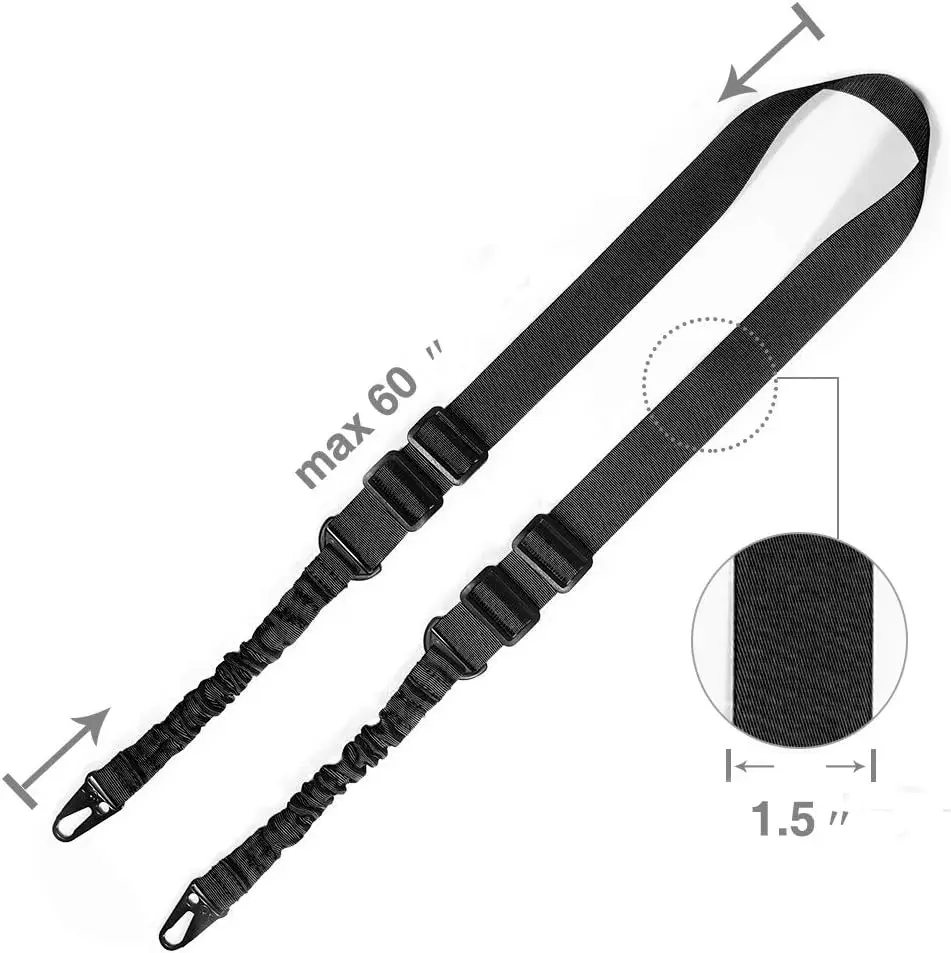 Two Points Sling Tactical Gun Sling with Length Adjuster 2 Point Sling for Outdoor Accessories