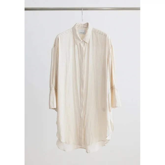 Latest Japanese Casual Bamboo Design Long Sleeve Winter Shirt for Women Printed on Polyester Fabric
