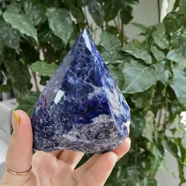 Natural Stone Lapiz Lazuli Top Polished Raw Point With Natural Base Crystal Point and Tower for Reiki & Decoration