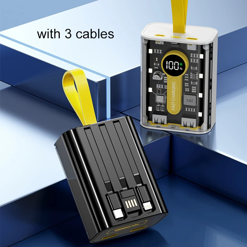 Best selling products 2022 transparent power bank li ion battery 10000mah powerbank smartphone external battery