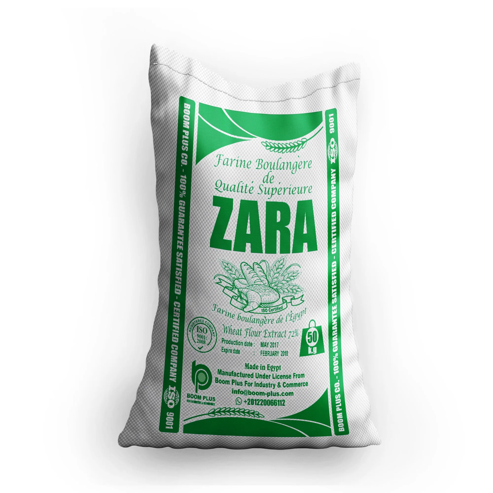 Wholesale Premium 50 Kg Zara Flour Fresh Manufacturing Egyptian All-Purpose Durum Wheat for Bakeries