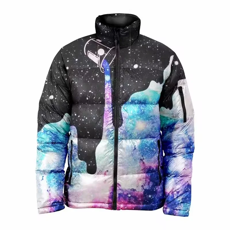 Buy Windproof Winter Customized Sublimation Printed Puffer jacket Quilted Padded Bubble Jackets