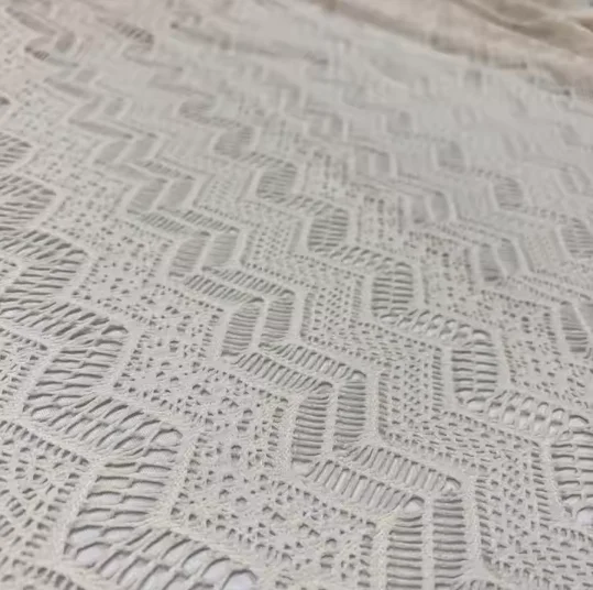 Premium Jacquard Crochet Fabric 80% Nylon and 20% Spandex for Bohemian Swimwear and Elegant Designs