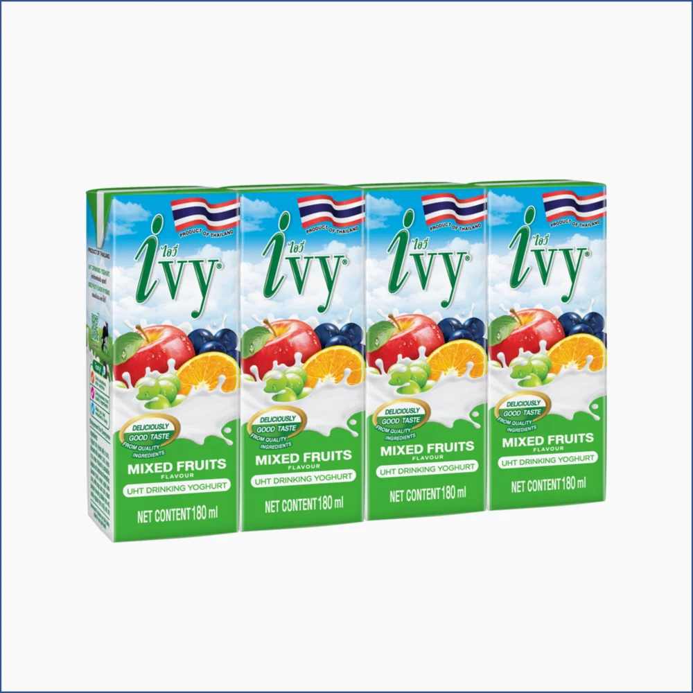 High Recommended Ivy UHT Yoghurt Mixed Fruit 180 milliliter Valuable Product With Delicious Taste Drinking Daily