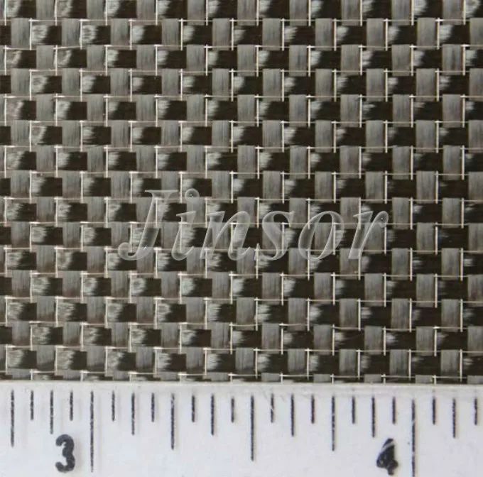 metal wire hybrid carbon  fiber fabric