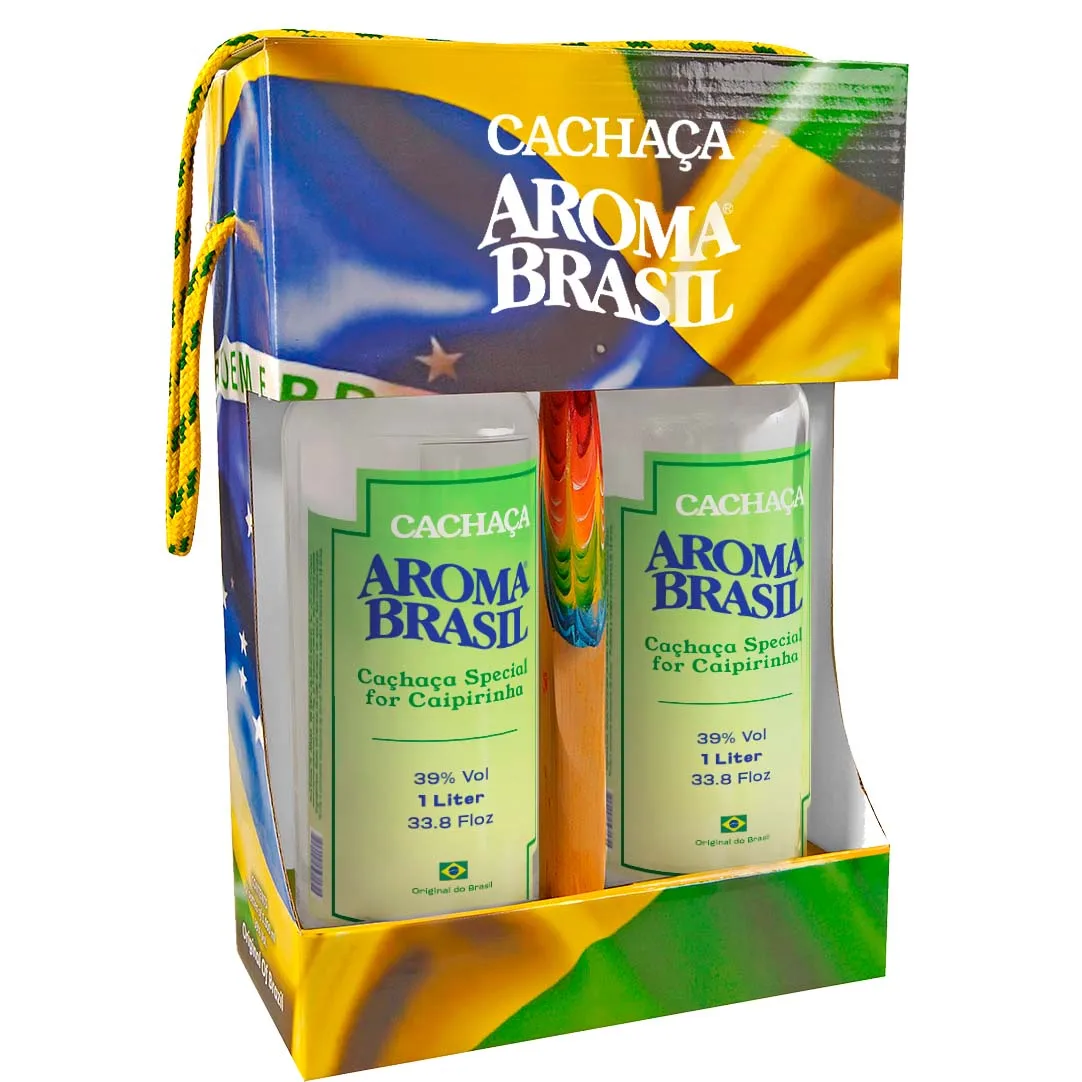 Bipack Cachaca Araxa Aroma Brasil 2 units Silverx2x1000ml Rum Typical Brazilian