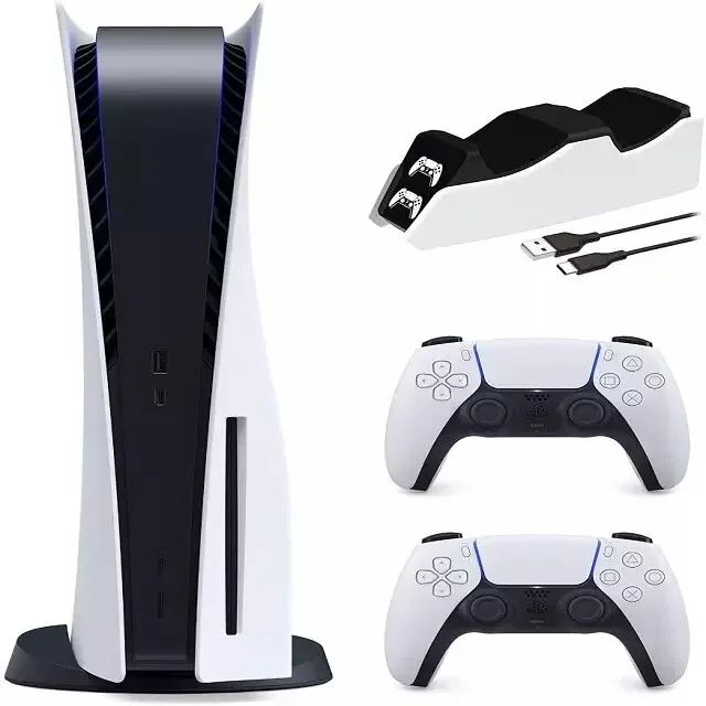 Лучшая цена для оригинального 98% нового PS5 1 ТБ/2 ТБ портативная игровая консоль с 2 контроллерами Fifa23 колода герметичная коробка и