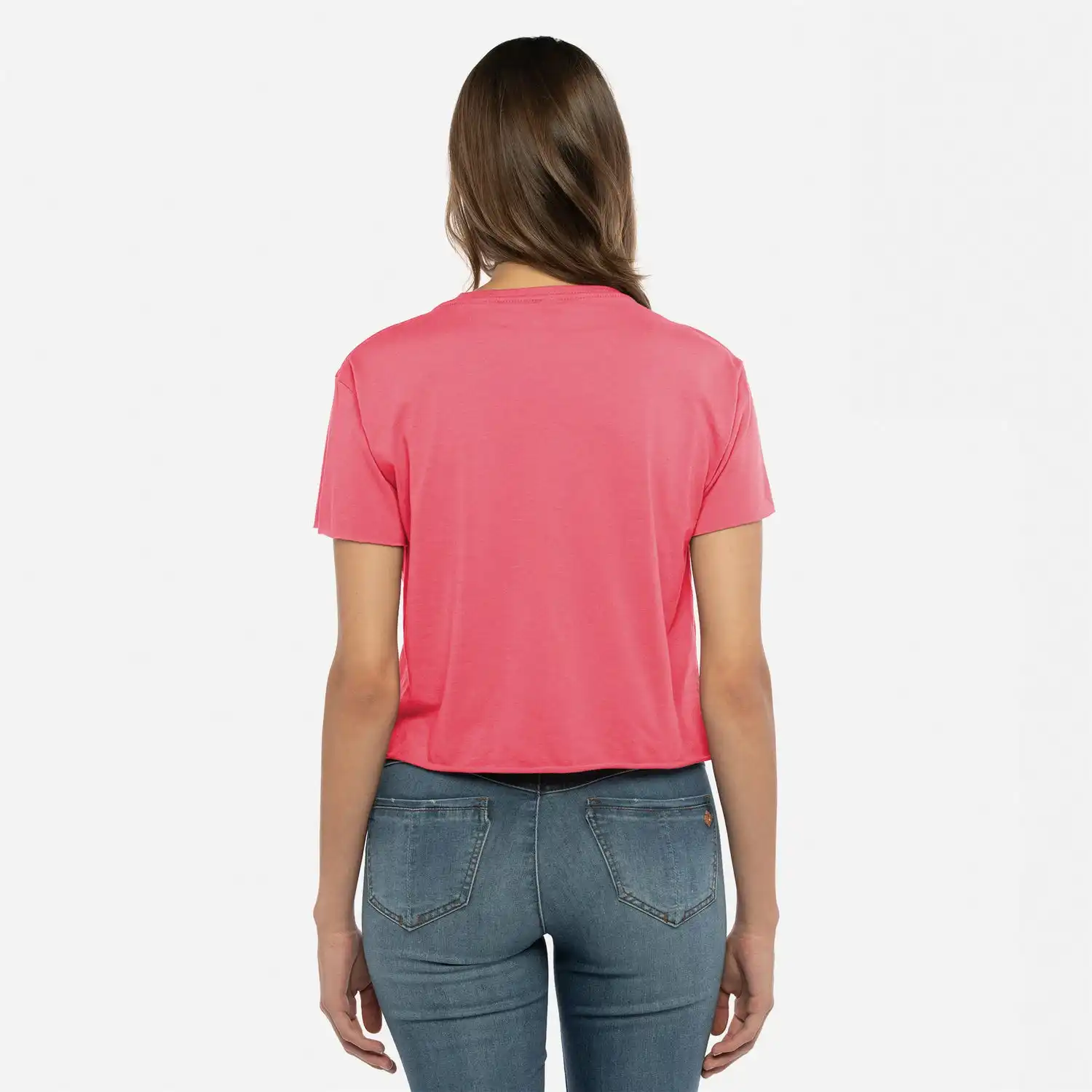 Girls Short Sleeve T-Shirt - Girls T-Shirt - Pink Crop Top Women T Shirts Cropped T-shirt Pink