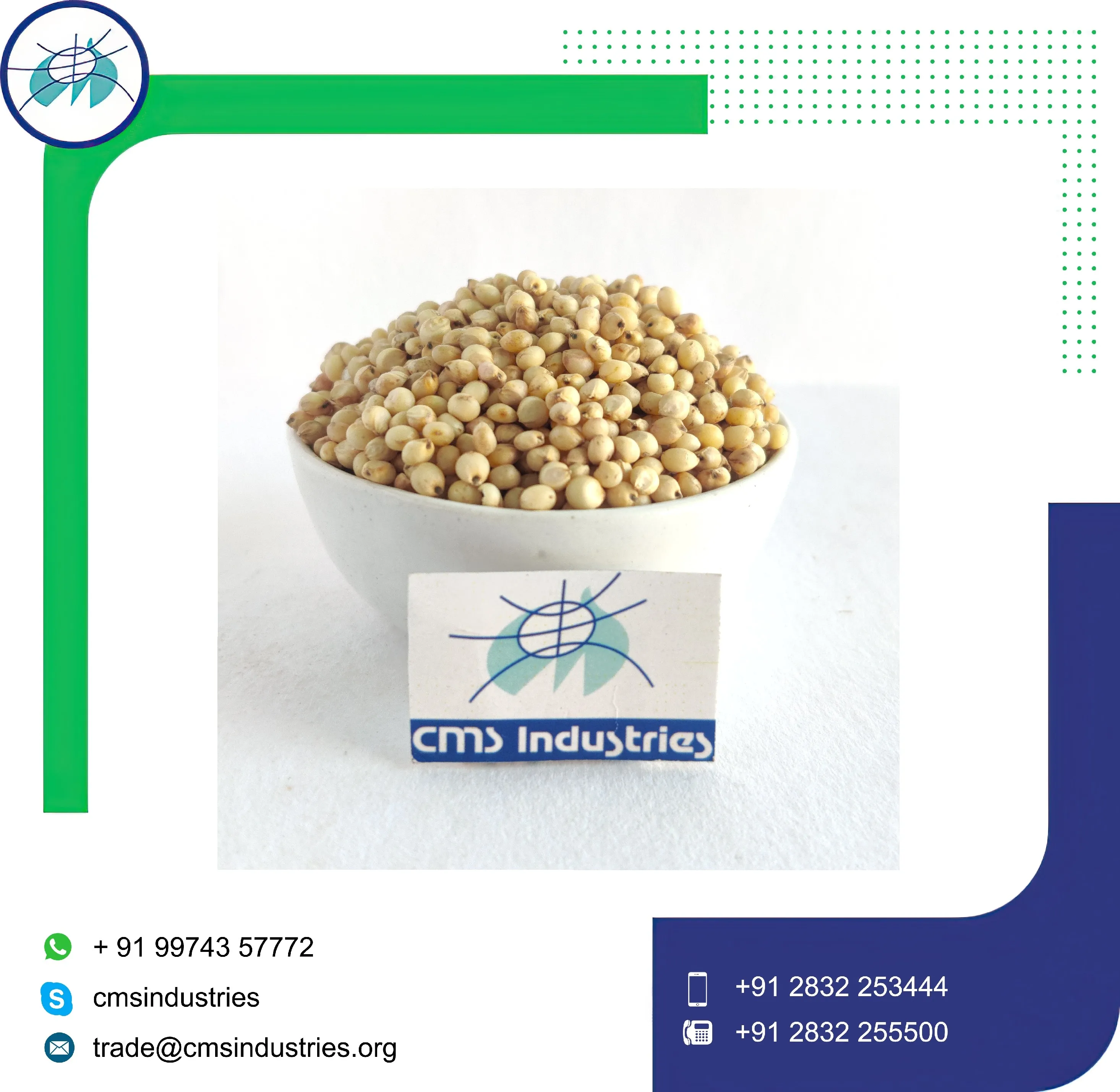 Natural and High Branded Milky White Sorghum Bird Consumption