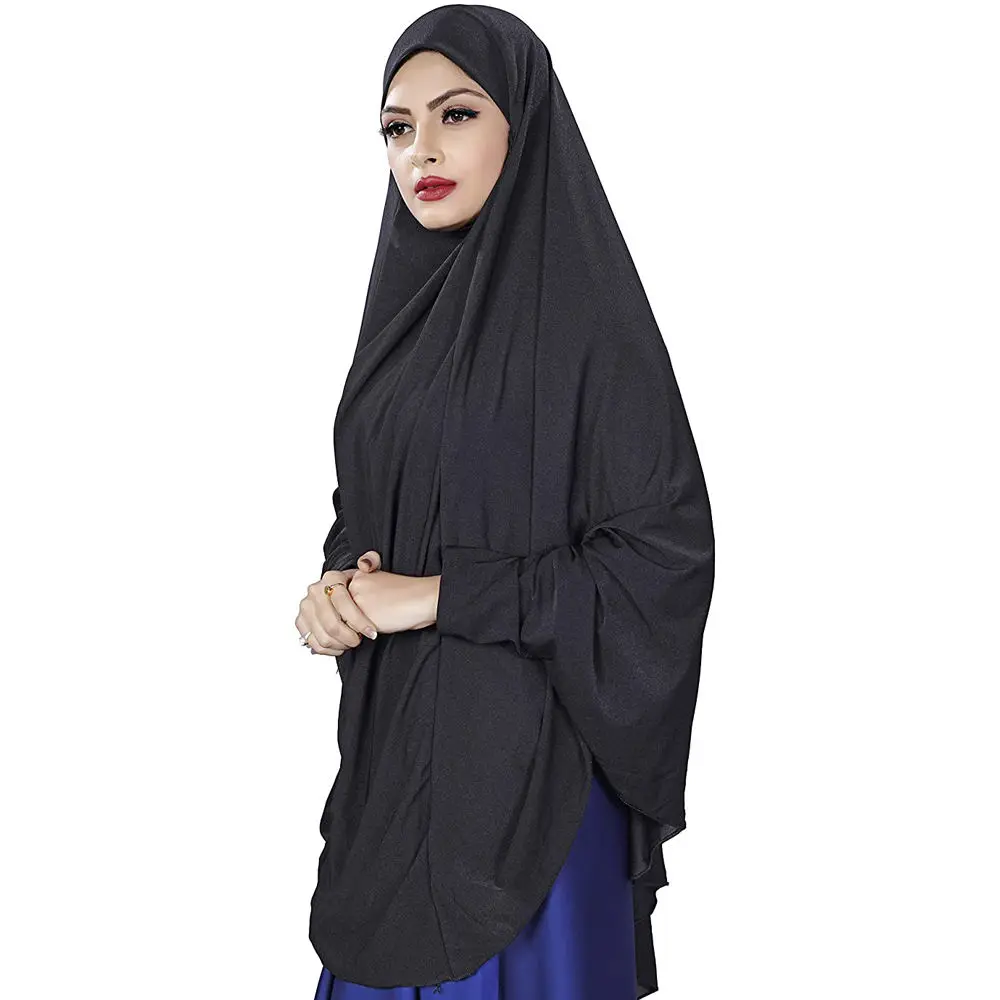Wholesale High Quality Solid Plain Women Wrap Islamic Shawls Headband Muslim Hijabs Headscarf Thick Heavy Chiffon Hijab Scarf
