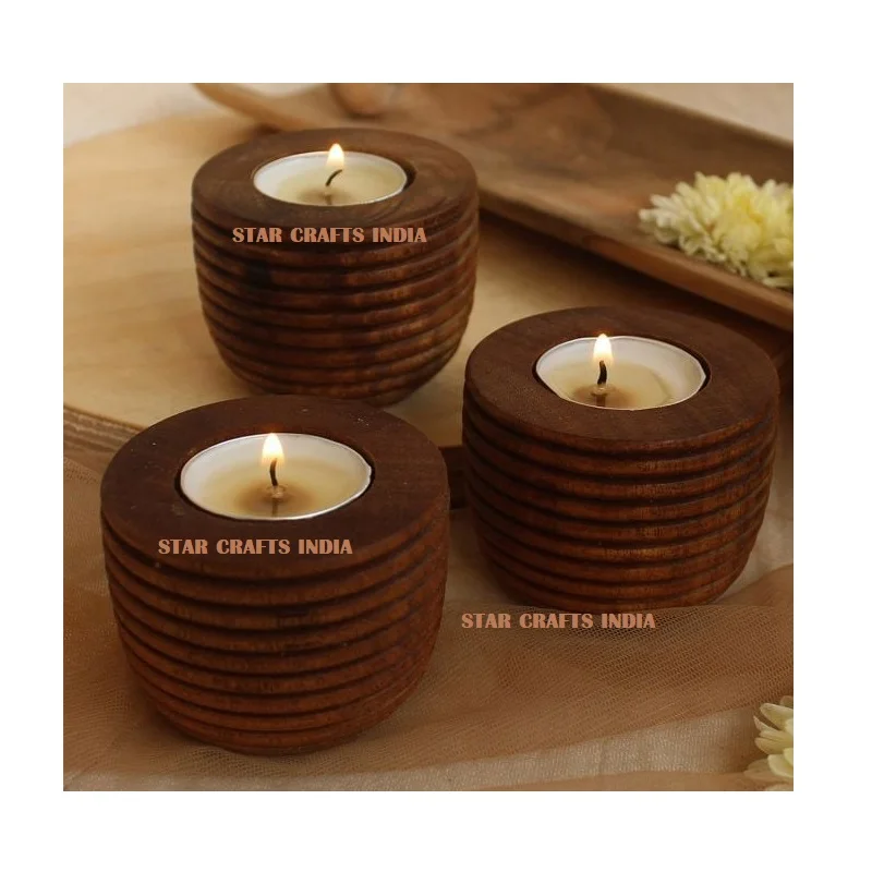 Latest Production Hand Carved Wood Candle Holder Available at Wholesale Price Luxurious Candle Stand By Exporter From India SCI