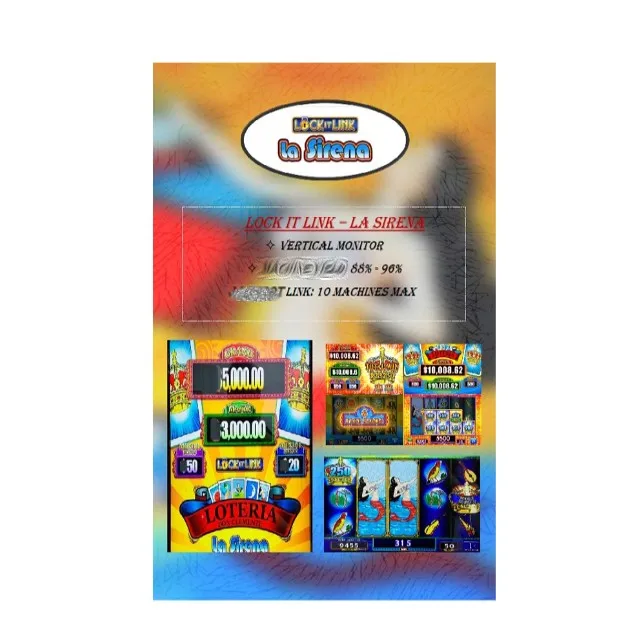Vertical  Lock it Link 4 in 1 game  for coin operated  machine juego de tragamonedas WMS 550 POG factory direct sale