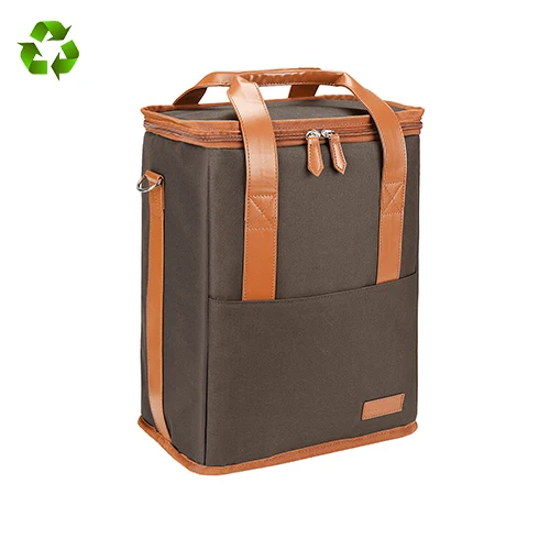 Оптовая Продажа с фабрики, Защита окружающей среды, большая емкость, усиленные боковые ручные сумки-охладители для вина, сумки-тоут с пищевой изоляцией