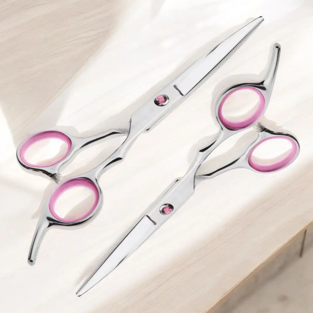 Ножницы для стрижки волос 420 из нержавеющей стали с прямым лезвием ножницы серебряные Парикмахерские