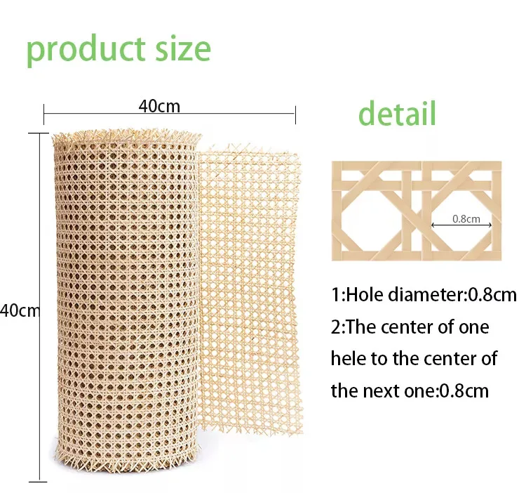 Rattan Cane webbing roll for furniture Wholesale bamboo rattan water hyacint material Eco- friendly rattan material for sale