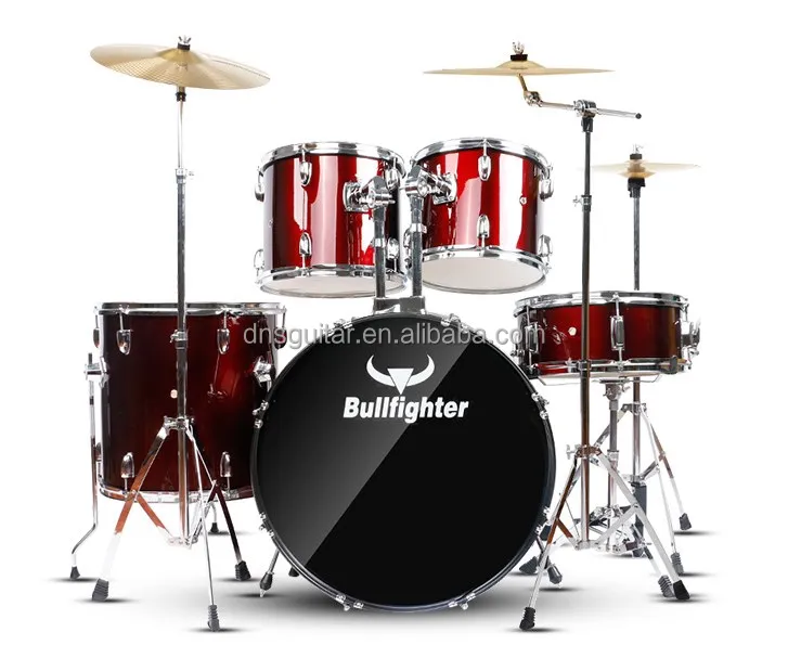 Bullfighter stage for performance 5 drums 3 cymbals adult 3 colors music instrument oem logo drum set kit for sale
