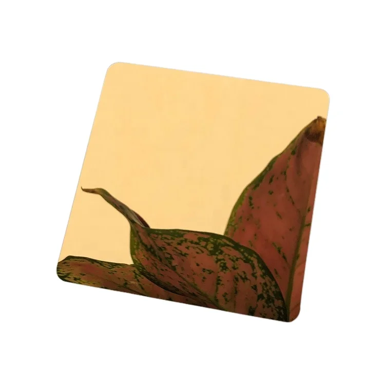 201 304 316 Series Mirror Gold Color Coated Golden Coating Decorative Stainless Steel Sheet and Plate 201 Stainless Steel Sheet