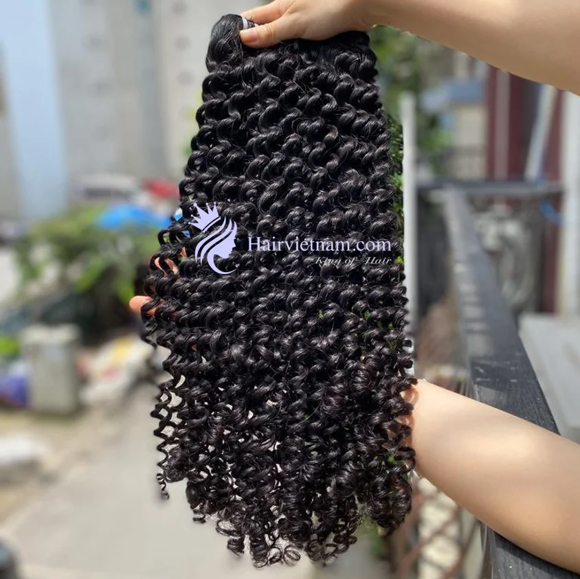 Best selling natural curly hair by Vietnam manufacturer professional weave hair many texture OEM length hair high quality