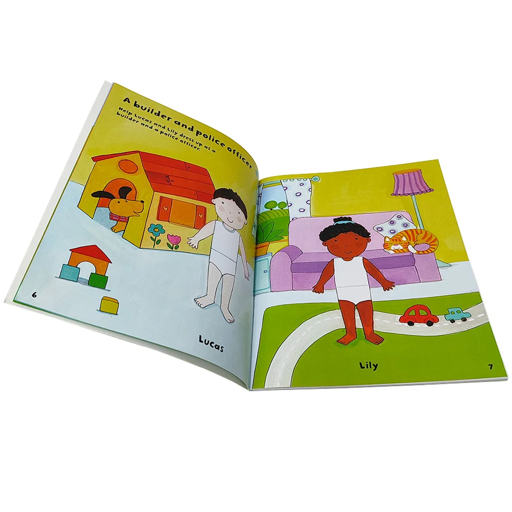 Custom Sticker Book For Kid Kindergarten Handmade Baby Toys Children Picture Book Reusable Sticker Book Printing