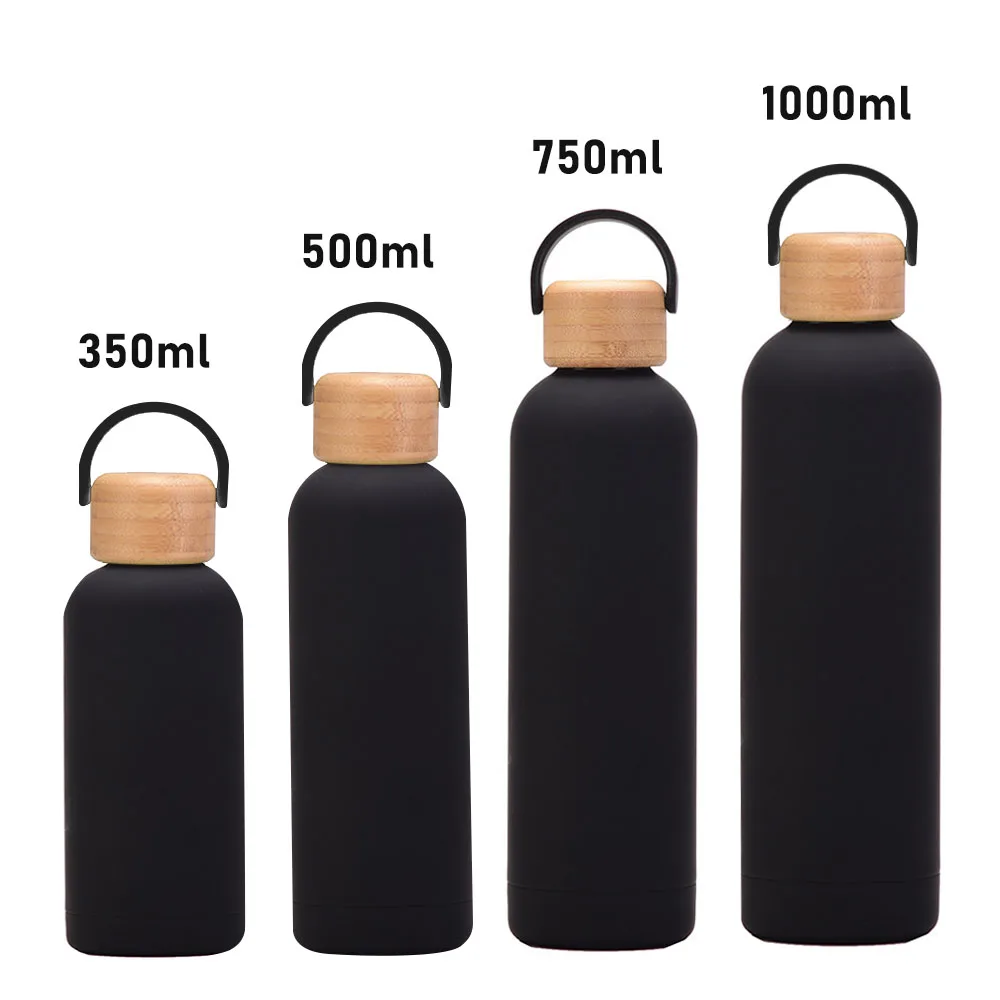 custom aluminium spray logo printing 750ml portable drinking stainless steel hot water bottle water bottles with logo
