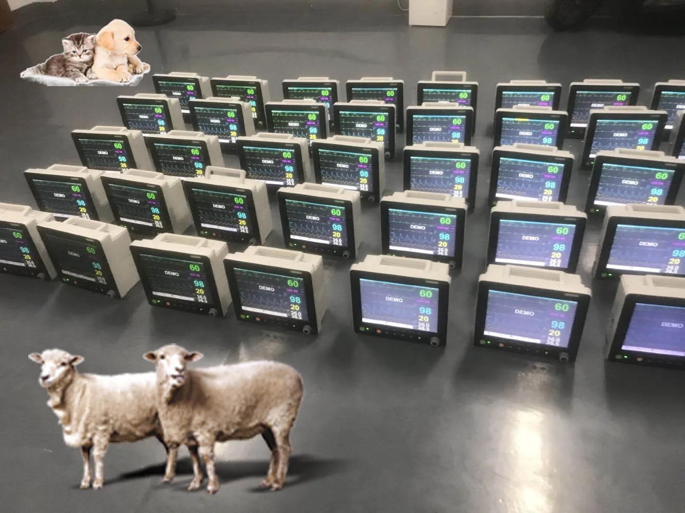 Human designed six vet parameters patient monitor Sun-603S