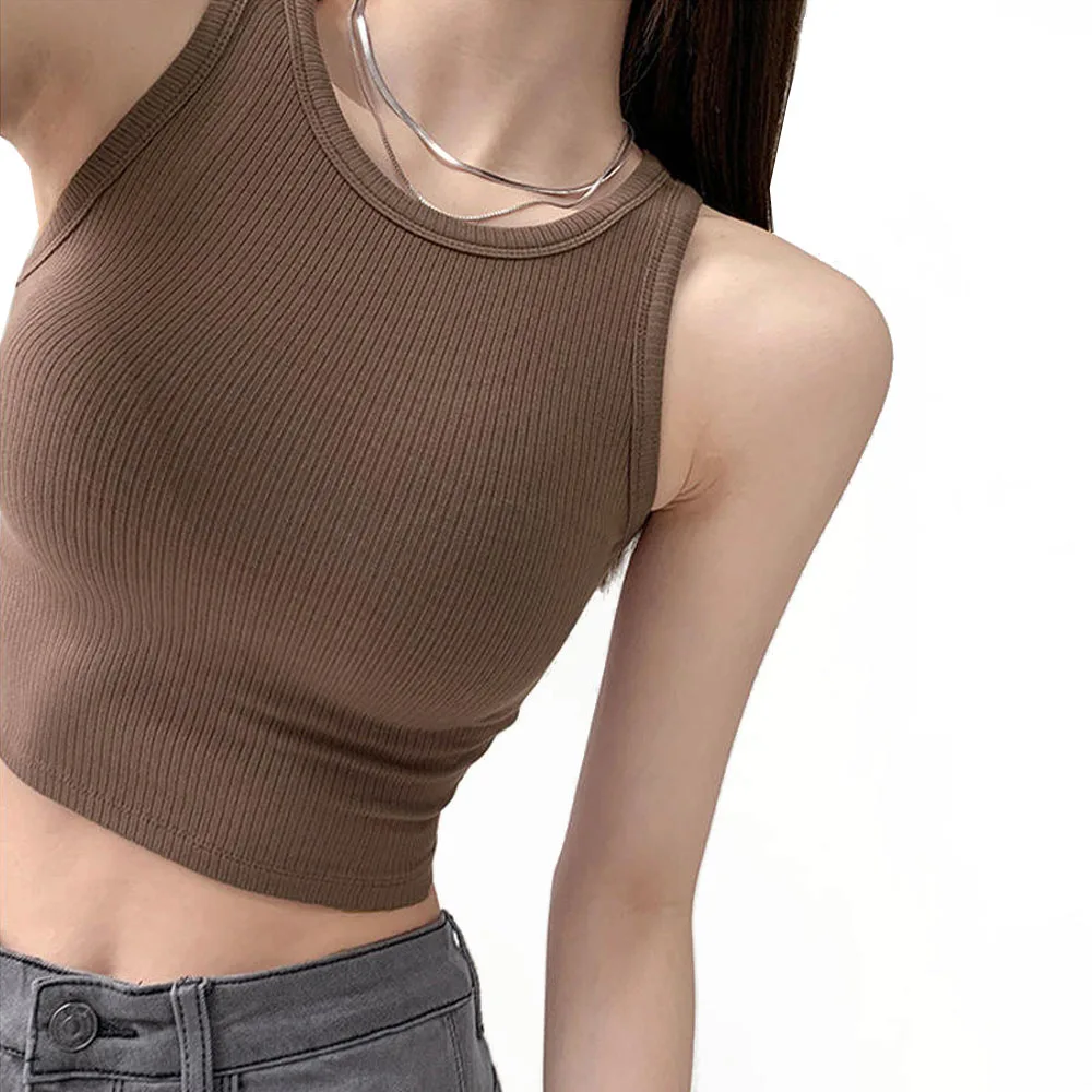 New Fashion Top Quality Quick-Drying Breathable 100% Cotton/Bamboo Fiber Sports Vest Yoga Tank Top for Women