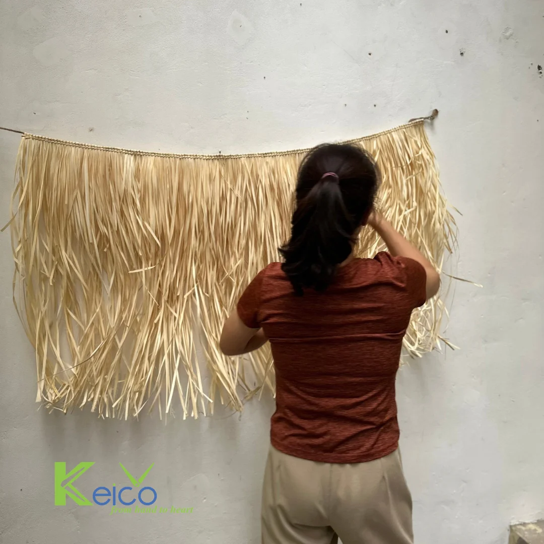 New modern design 2023 natural handmade wall hanging seagrass 100% natural eco-friendly seagrass wall decoration