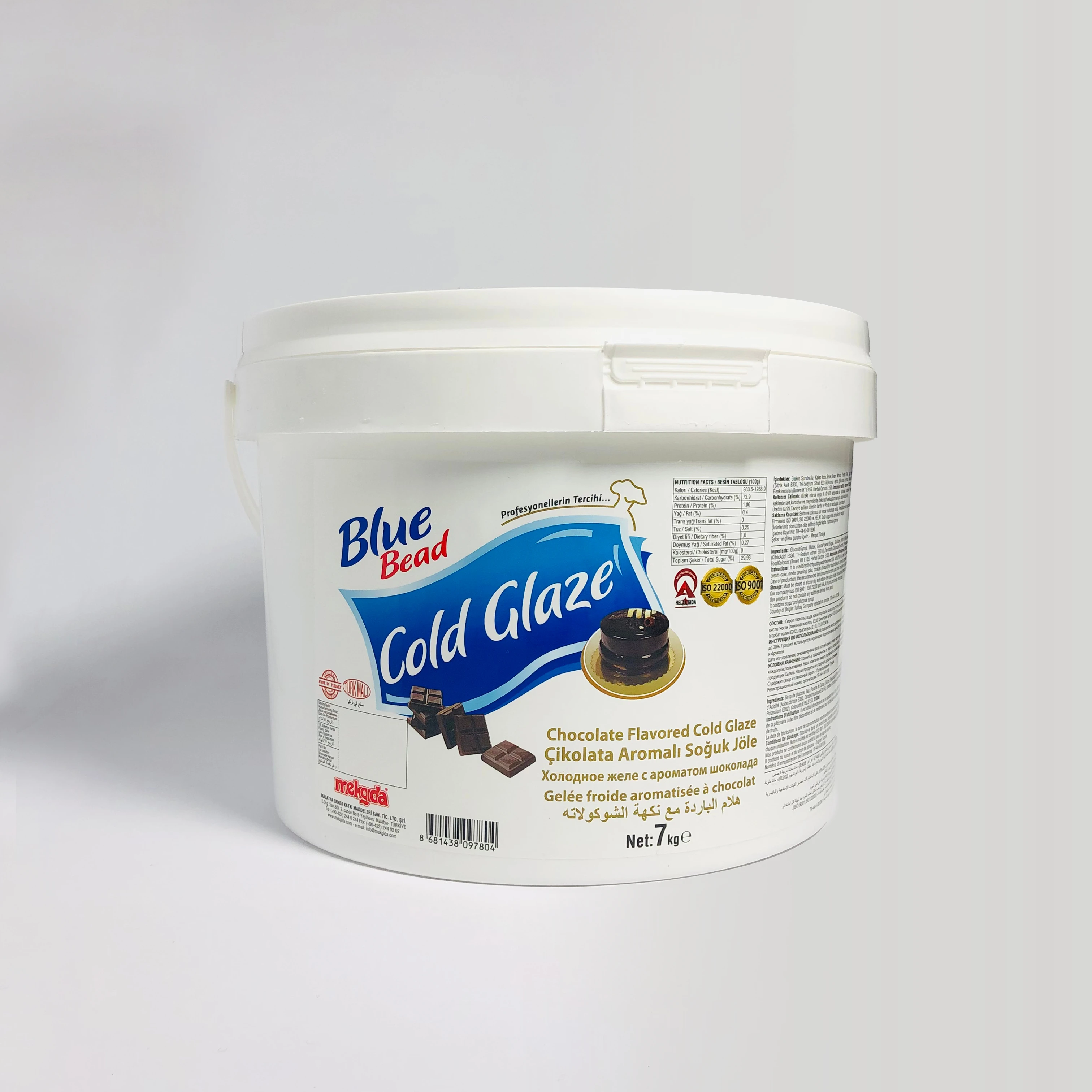Blue Bead Edible Chocolate Cold Glaze Jelly For Cake Decoration Ready to use, for Glazing and Covering Cake & Pastry Products