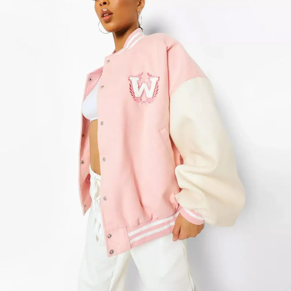 Top Quality made in pakistan Custom Adult and Youth Baseball Letterman Jacket For Ladies Wholesale Price Ladies Letterman Jacket