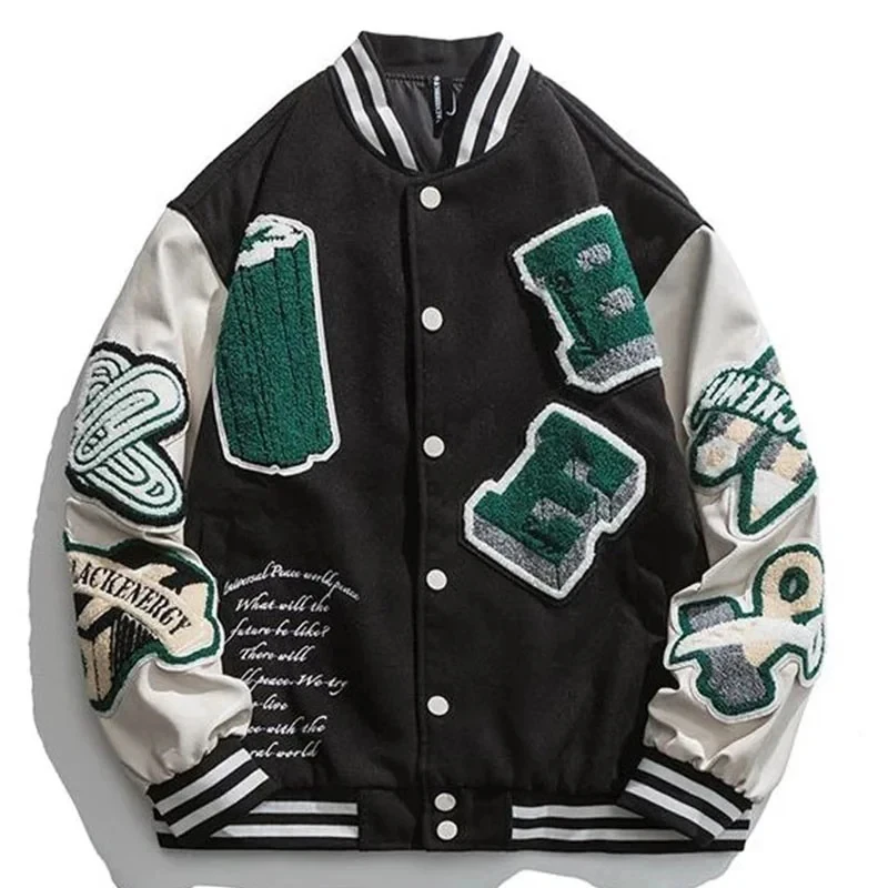 Letterman jackets Versity Baseball Men  Women Streetwear Jackets  Youth Embroidered Loose Jacket