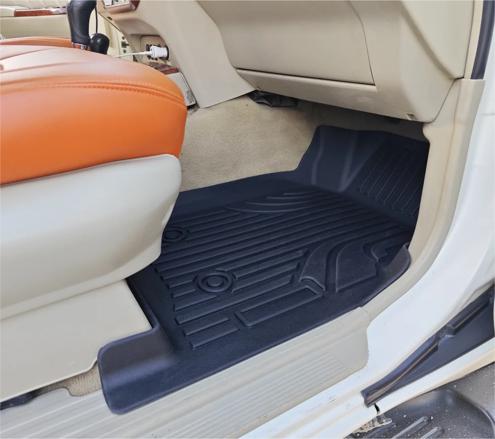 TPE pickup truck 4X4 waterproof floor liner for Nissan Patrol Y61 Anti-slip foot mats all weather protection carpet