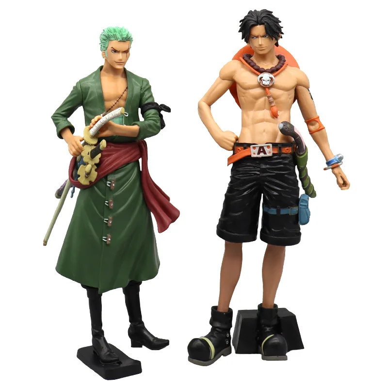 One Piece Grand Assembly Three Swords Style Roronoa Zoro Fire Fist Ace Standing Ace Figure Peripheral Model