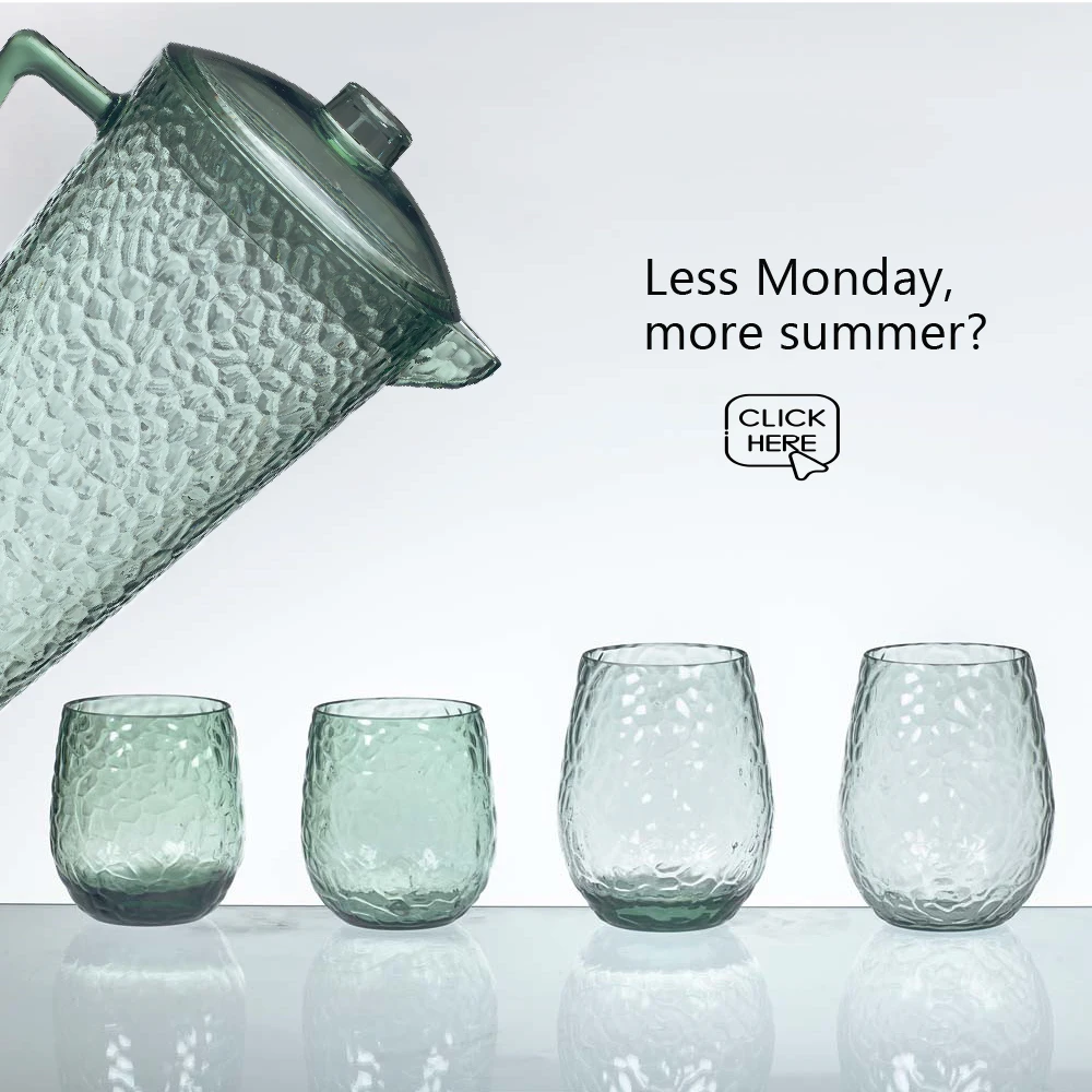 [Holar] Taiwan Made Unbreakable Hard AC Acrylic Plastic Wine Glasses with Stone Mosaic Pattern