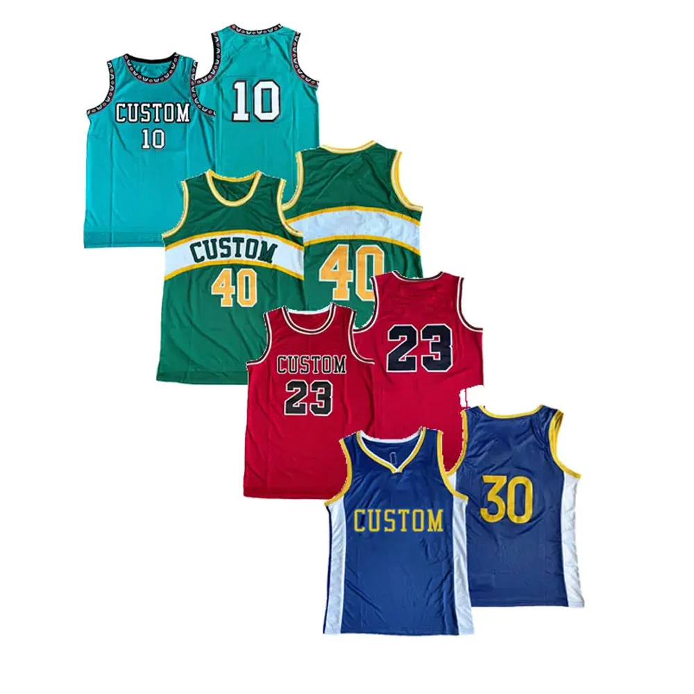 Customize able Round and V Collar Quick Dry Patent 100% polyester Fabric Basketball Jersey  Mens Basketball Uniform with Pocket