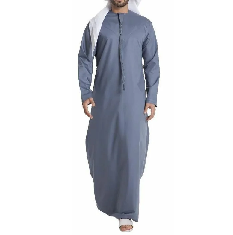 Modern Kuwait Style Mens Thobes Jubbah Manufacturer 2024 High Quality Wholesale Daffah men Thobe breathable