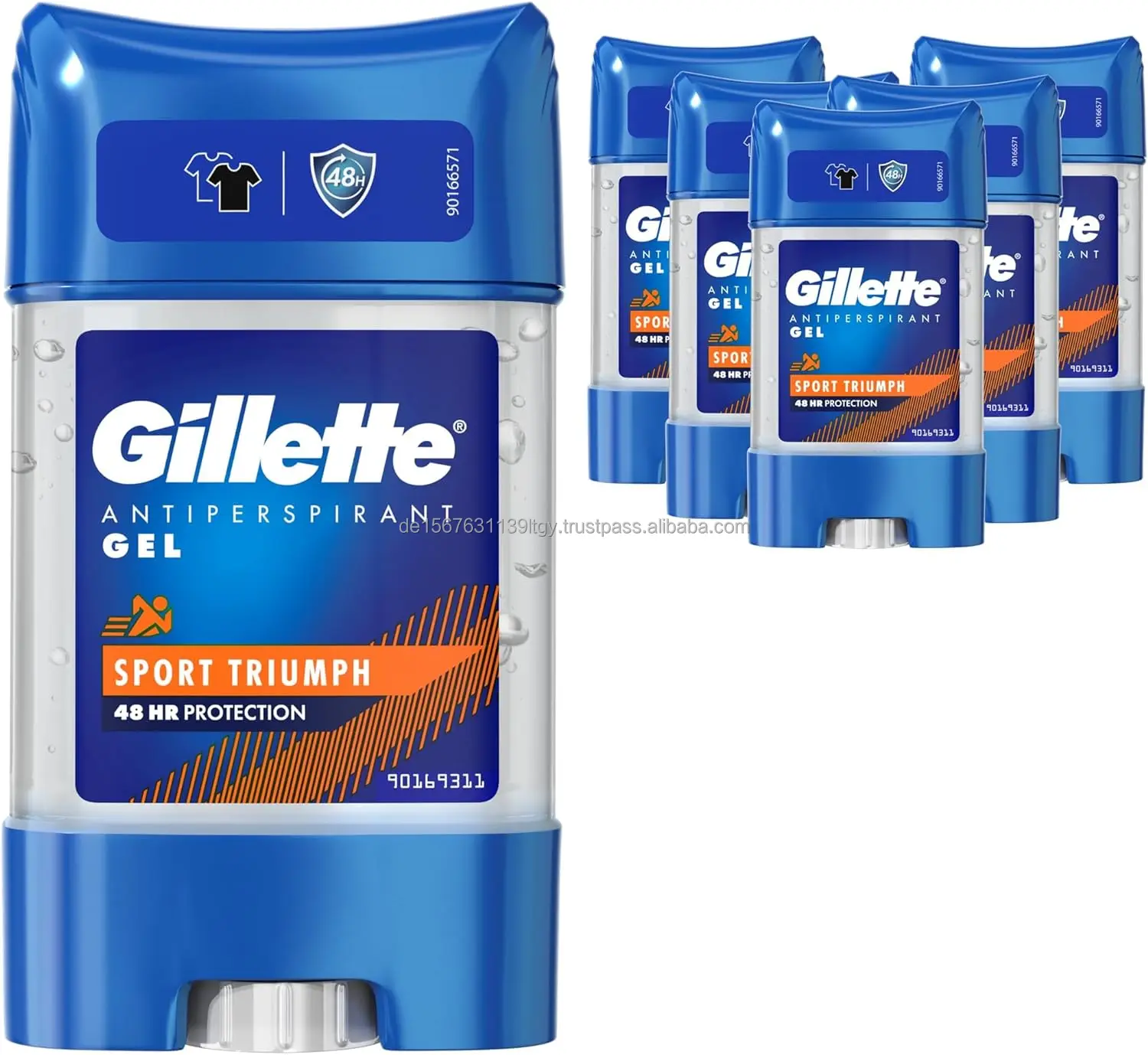 Gillette антиперспирант прозрачный гель дезодорант для мужчин, 48-часовой Невидимый пот и защита от запаха, упаковка 6, 420 мл (6X70 мл)