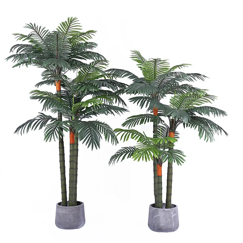 Factory Price Artificial Potted Phoenix Palm Real Touch Tree Artificial Silk Plant for Home Office Living Room Decor Indoor