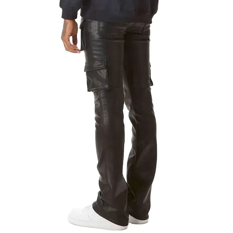 High Quality Light Weight Faux Leather Men Joggers Pants Wholesale Price Trousers Customized Color Joggers Pent Men