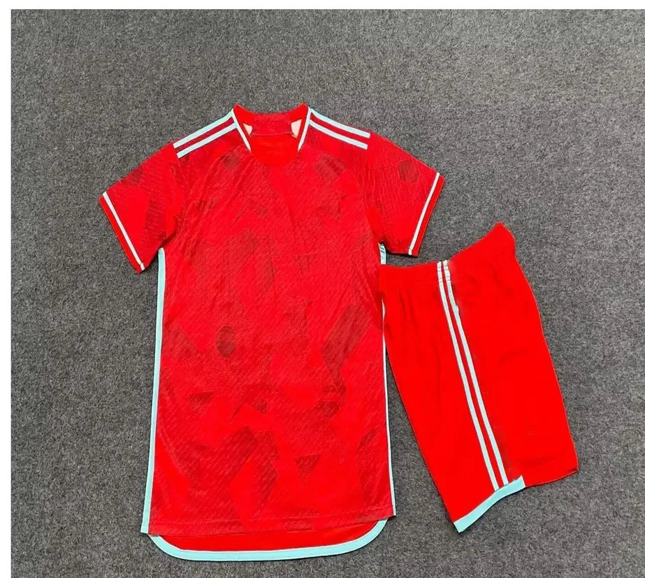 Custom Soccer Uniforms Football Shirts Two Piece Men Shorts Set Sublimation Soccer Jersey Set Kids