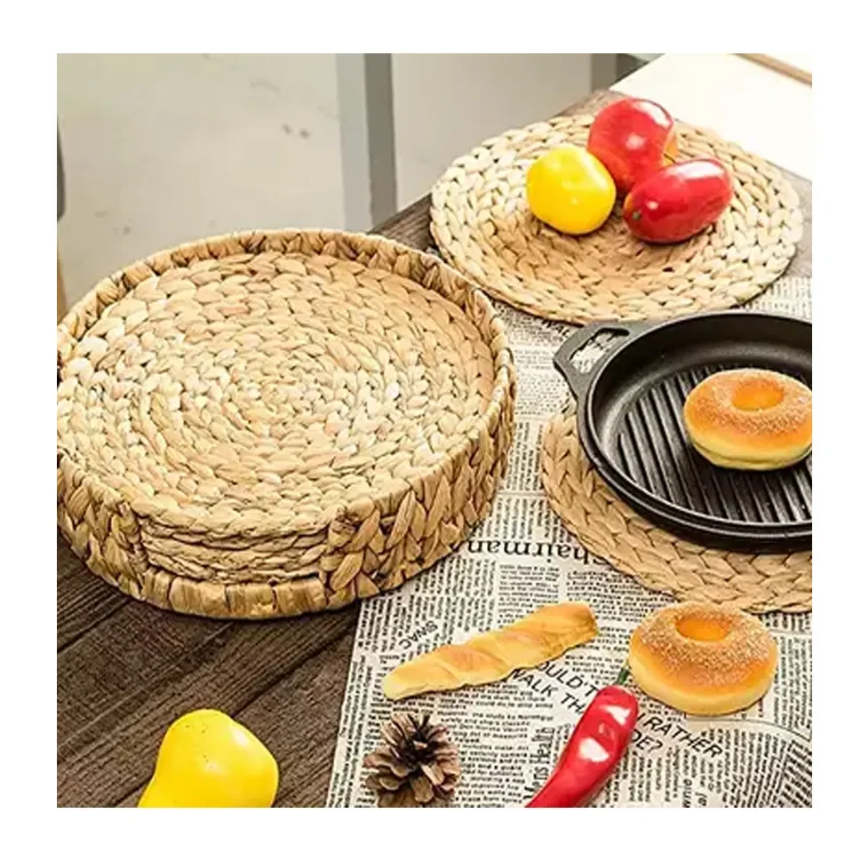 Cheap charger plates wicker rattan wholesale wooden placemats straw seagrass coasters sets woven for wedding decoration products