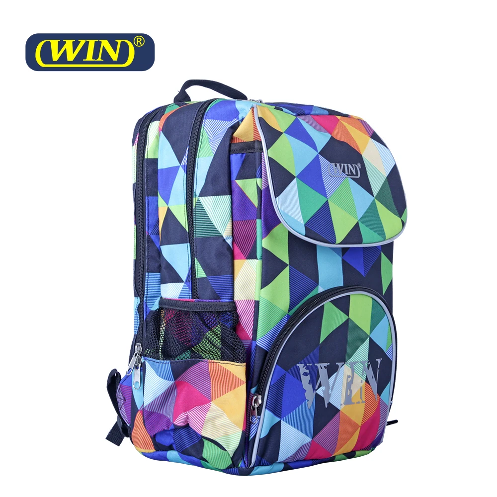 Fashion Printing Large Capacity Reflective Logo School Backpack Bag For Kids