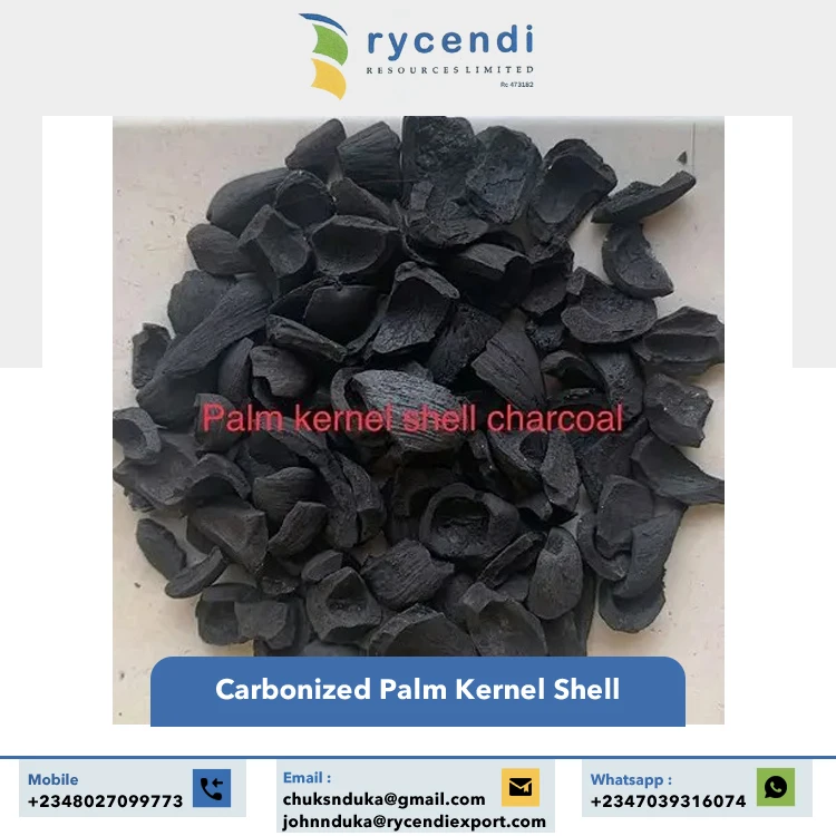 Nigeria Origin Exporter of Premium Quality Bulk Supply Black Carbonized Palm Kernel Shell at Reasonable Price