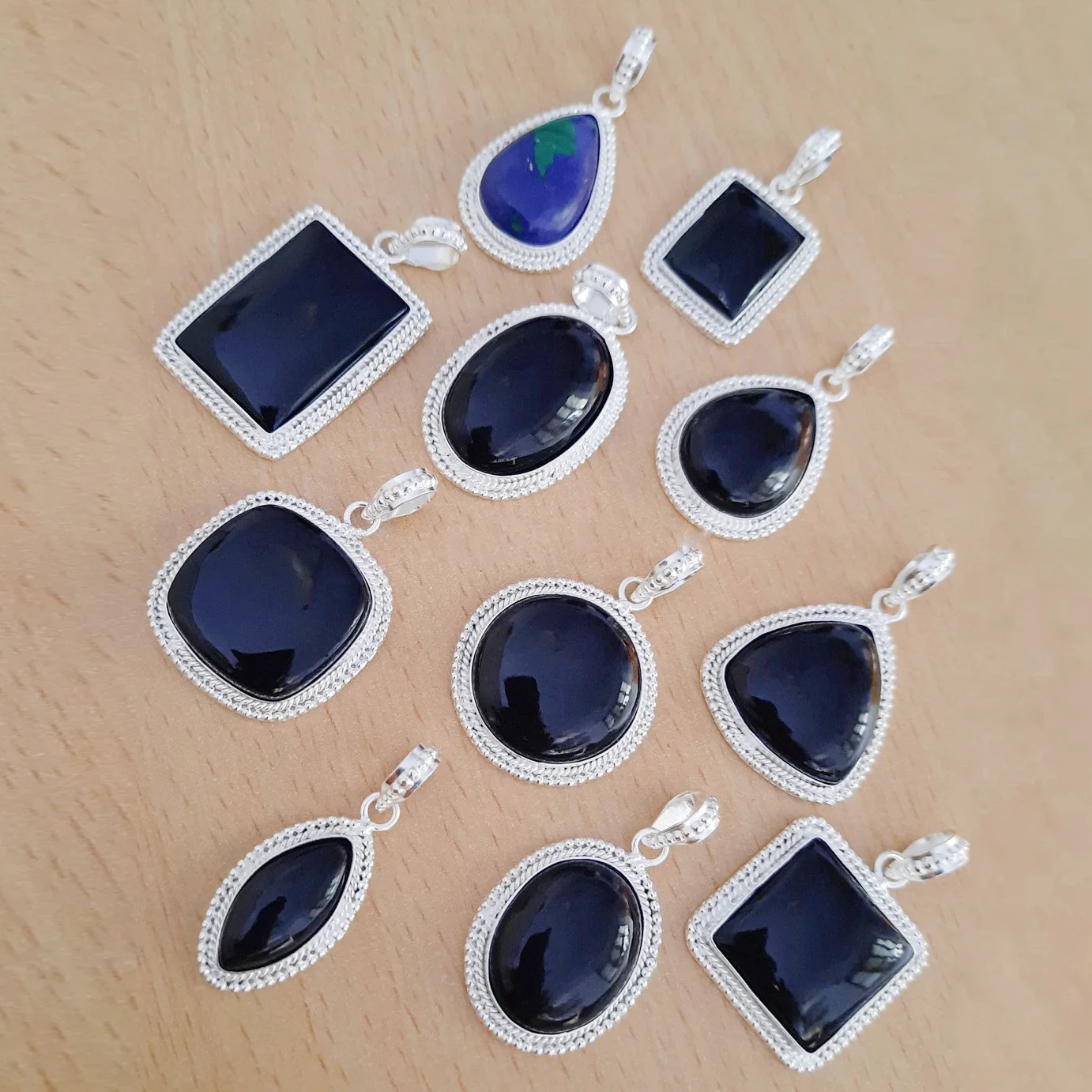 Designer Collet Pendants 925 Sterling Silver 27 MM Square Shape Silver Metal Casting for Pre Notched Setting Jewelry Accessories