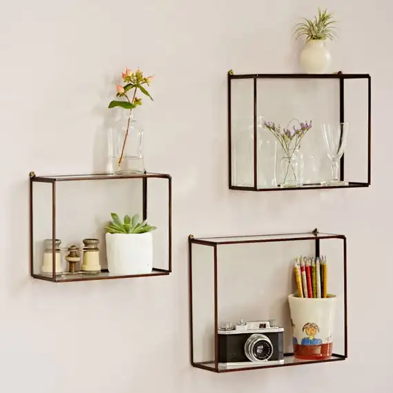 Gold & Black Metal Wall Display Rack in Classic Design used in Kitchen & Tabletop Dinnerware at Reasonable Cost or Spice Rack