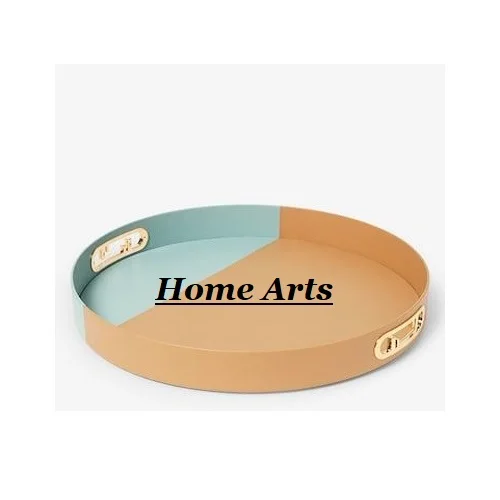 Hotel And Restaurant Sweet Dates Serving Tray In Iron Round Shape Chocolate Dessert Tray For Best Selling